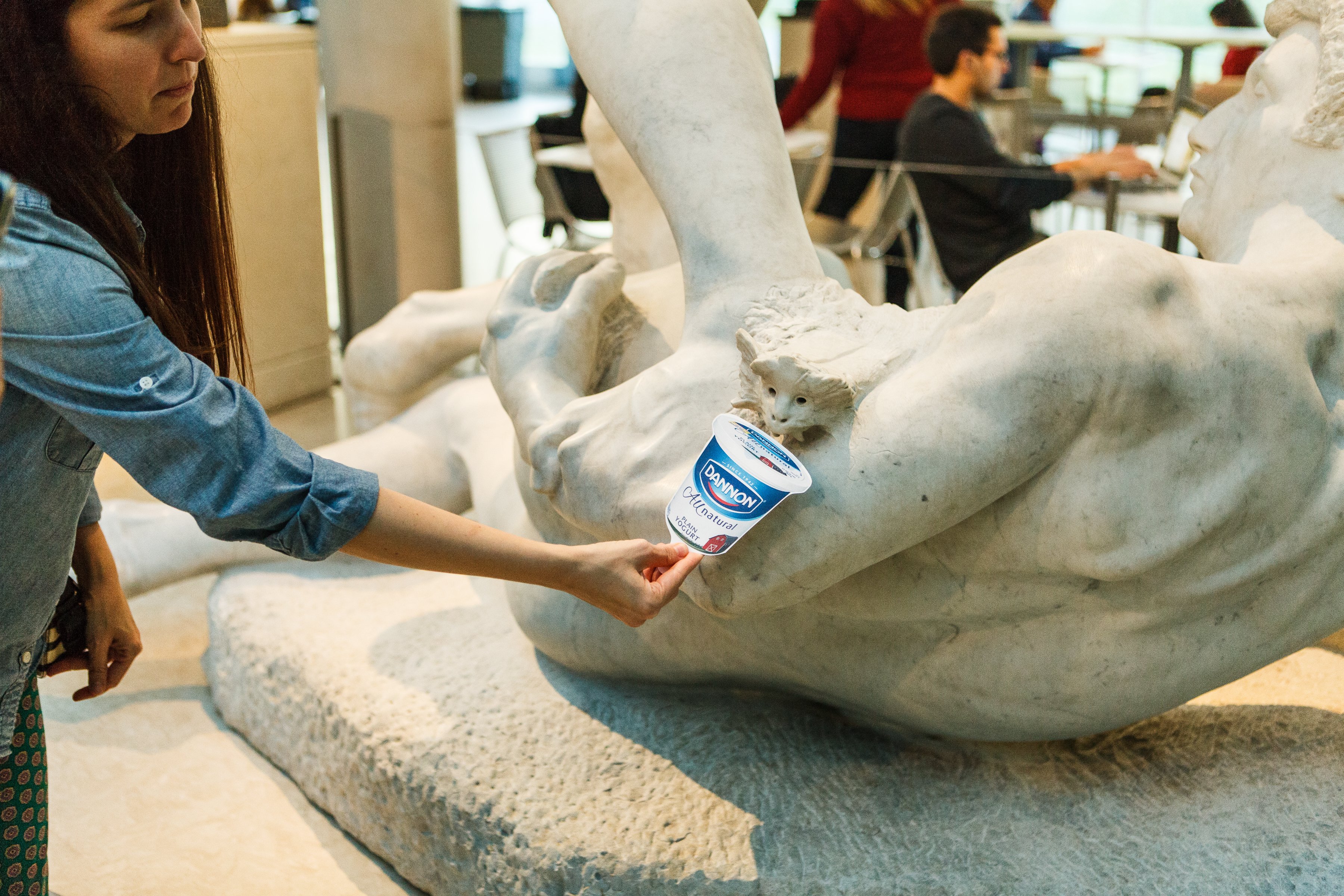 Dannon's team enjoys the photo challenge