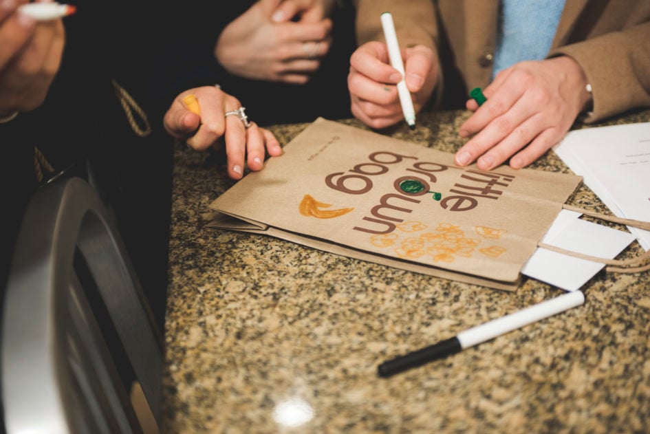 Designing a custom Little Brown Bag.