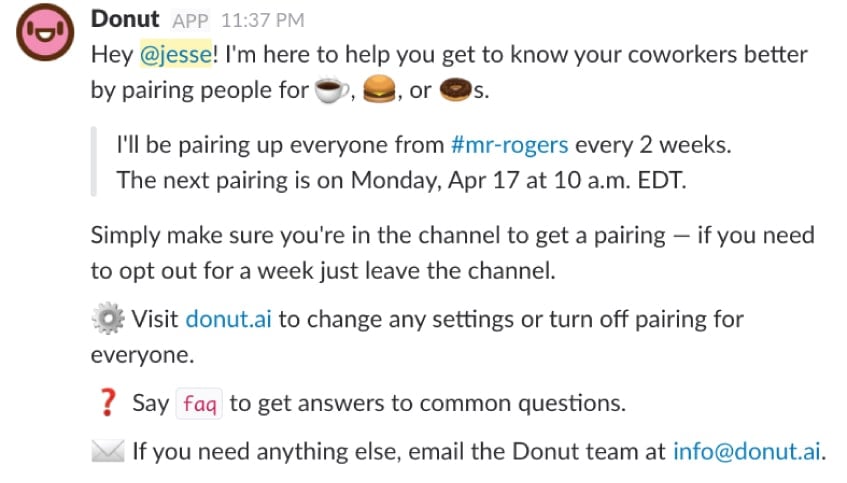 Donut calls are a fun way to connect remote workers