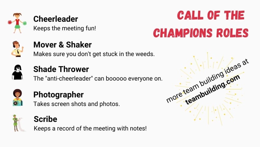 Call of the champions role card