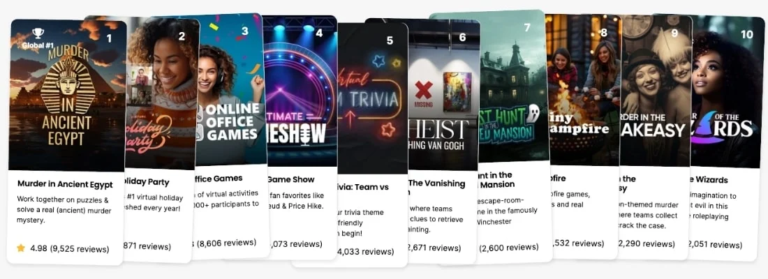 Virtual team building events